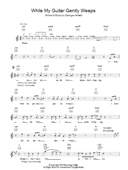 page one of While My Guitar Gently Weeps (Lead Sheet / Fake Book)