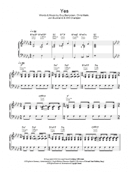 page one of Yes (Piano, Vocal & Guitar Chords)