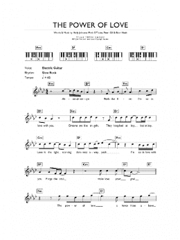 page one of The Power Of Love (Piano Chords/Lyrics)