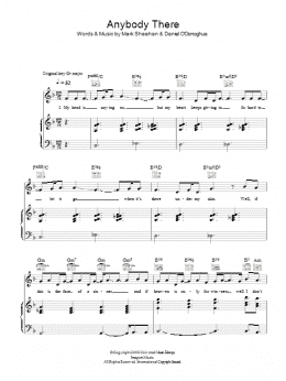 page one of Anybody There (Piano, Vocal & Guitar Chords)