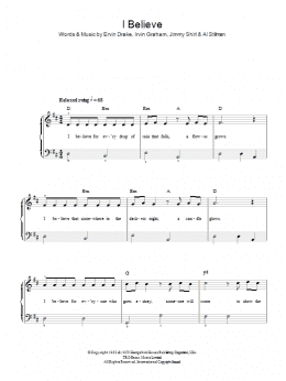 page one of I Believe (Easy Piano)