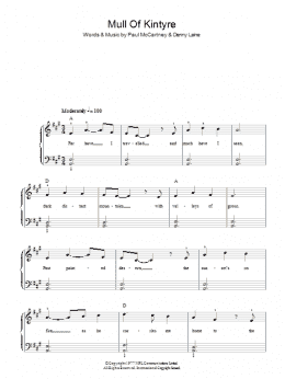 page one of Mull Of Kintyre (Easy Piano)