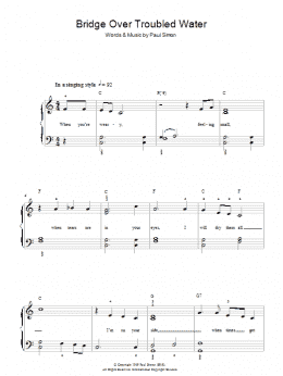 page one of Bridge Over Troubled Water (Easy Piano)