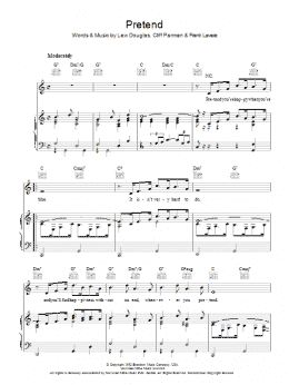 page one of Pretend (Piano, Vocal & Guitar Chords)