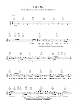 page one of Let It Be (Lead Sheet / Fake Book)