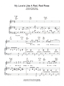 page one of My Love Is Like A Red, Red Rose (Piano, Vocal & Guitar Chords)