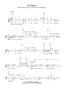page one of I'm Down (Lead Sheet / Fake Book)