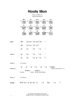 page one of Hoots Mon (Guitar Chords/Lyrics)