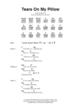 page one of Tears On My Pillow (Guitar Chords/Lyrics)