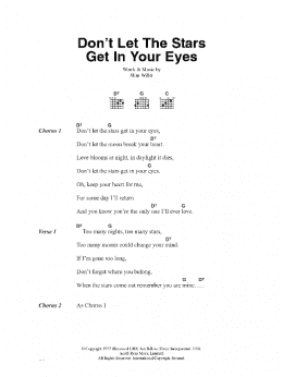 page one of Don't Let The Stars Get In Your Eyes (Guitar Chords/Lyrics)