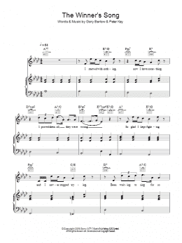 page one of The Winner's Song (Piano, Vocal & Guitar Chords)