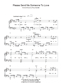 page one of Please Send Me Someone To Love (Easy Piano)