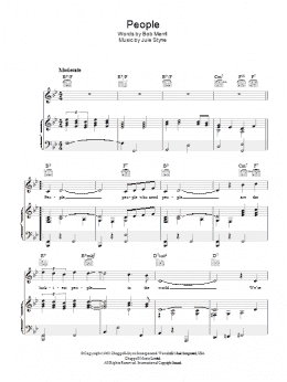 page one of People (Piano, Vocal & Guitar Chords)