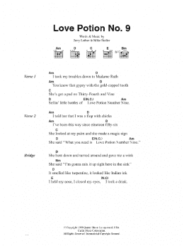 page one of Love Potion No 9 (Guitar Chords/Lyrics)