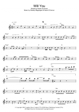 page one of Will You (Flute Solo)