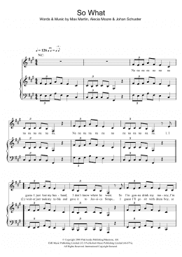 page one of So What (Piano, Vocal & Guitar Chords)