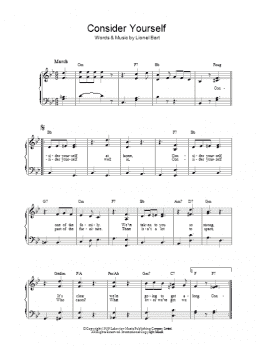 page one of Consider Yourself (Easy Piano)