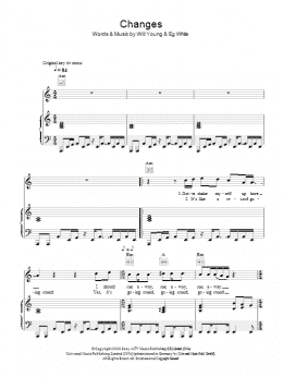 page one of Changes (Piano, Vocal & Guitar Chords)