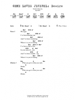 page one of Desire (Guitar Chords/Lyrics)