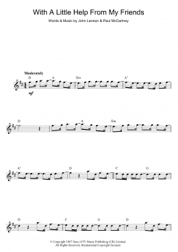 page one of With A Little Help From My Friends (Flute Solo)