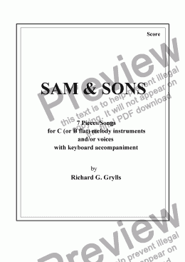 page one of Sam & Sons