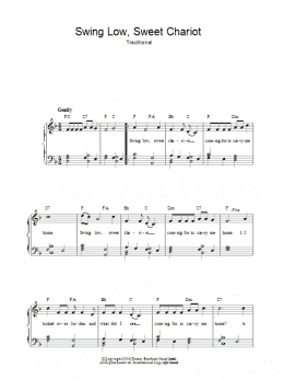 page one of Swing Low, Sweet Chariot (Easy Piano)