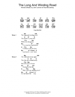 page one of The Long And Winding Road (Guitar Chords/Lyrics)