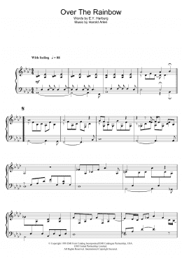 page one of Over The Rainbow (Piano Solo)