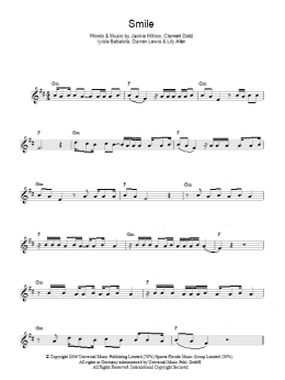 page one of Smile (Lead Sheet / Fake Book)