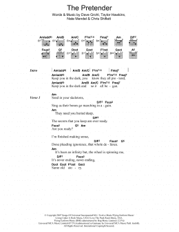 page one of The Pretender (Guitar Chords/Lyrics)