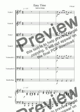 page one of Easy Time Suite for Beginner String Orchestra