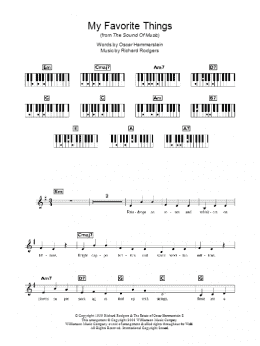 page one of My Favorite Things (Piano Chords/Lyrics)