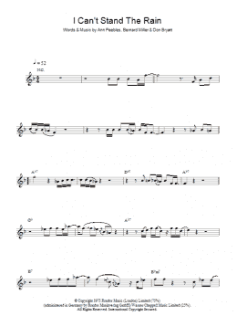 page one of I Can't Stand The Rain (Alto Sax Solo)