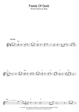 page one of Fields Of Gold (Flute Solo)