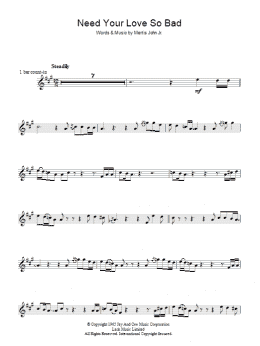 page one of Need Your Love So Bad (Alto Sax Solo)