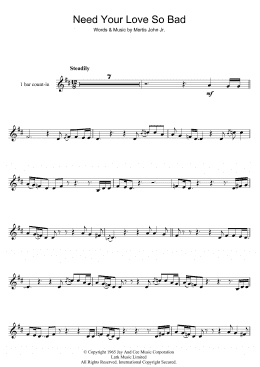 page one of Need Your Love So Bad (Trumpet Solo)