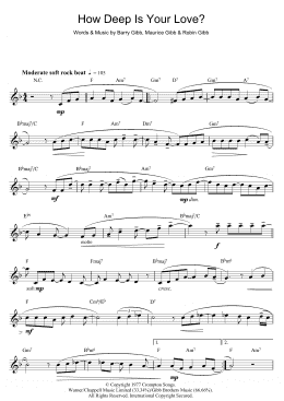 page one of How Deep Is Your Love (Flute Solo)