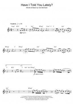 page one of Have I Told You Lately (Flute Solo)