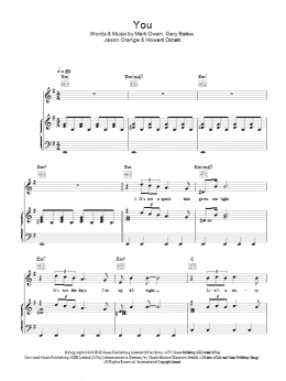 page one of You (Piano, Vocal & Guitar Chords)