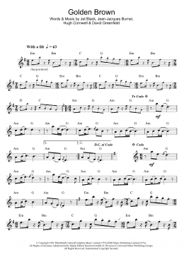 page one of Golden Brown (Alto Sax Solo)