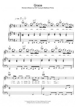 page one of Grace (Piano, Vocal & Guitar Chords)