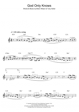 page one of God Only Knows (Clarinet Solo)