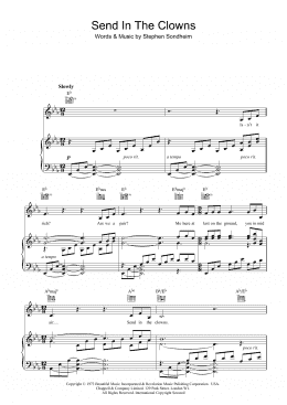 page one of Send In The Clowns (Piano, Vocal & Guitar Chords (Right-Hand Melody))