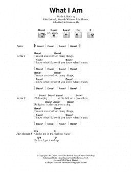 page one of What I Am (Guitar Chords/Lyrics)