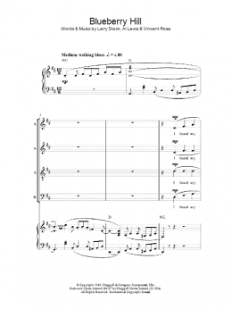 page one of Blueberry Hill (SATB Choir)