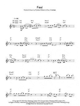 page one of Feel (Lead Sheet / Fake Book)