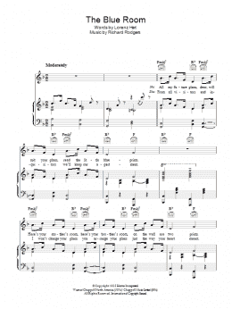 page one of The Blue Room (Piano, Vocal & Guitar Chords)