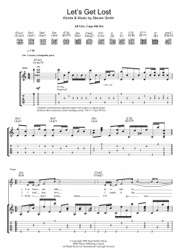 page one of Let's Get Lost (Guitar Tab)