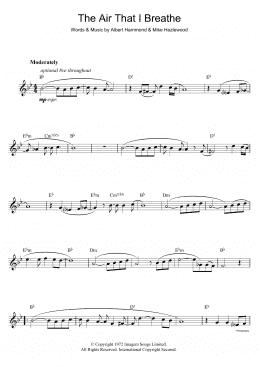 page one of The Air That I Breathe (Flute Solo)