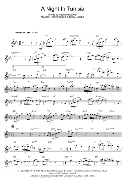 page one of A Night In Tunisia (Flute Solo)